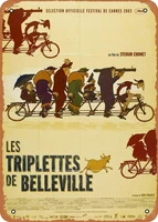 retro metal sign the triplets of belleville movie poster 8x12 inches tin sign for home bar pub garage decor gifts