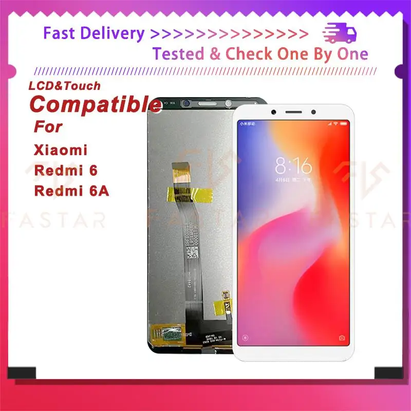 

5.45"Tested For Xiaomi Redmi6A Redmi6 LCD Display Touch Digitizer Assembly Replacement Phone Screen Redmi 6 Redmi 6A lcd