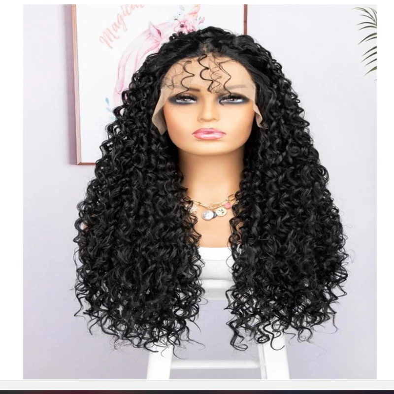 26Inch 180%Density Natural Black Pre Plucked Brazilian Natural Wave Soft Lace Front Wig For Women With Baby Hair Daily Wigs