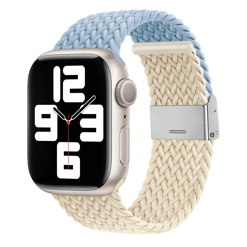 Clashing Band for Apple Watch Straps 44mm 45mm 41mm 40mm 42mm 38mm Woven Wristband Bracelet for Iwatch Series 8 7 6 5 4 3 2 1 SE
