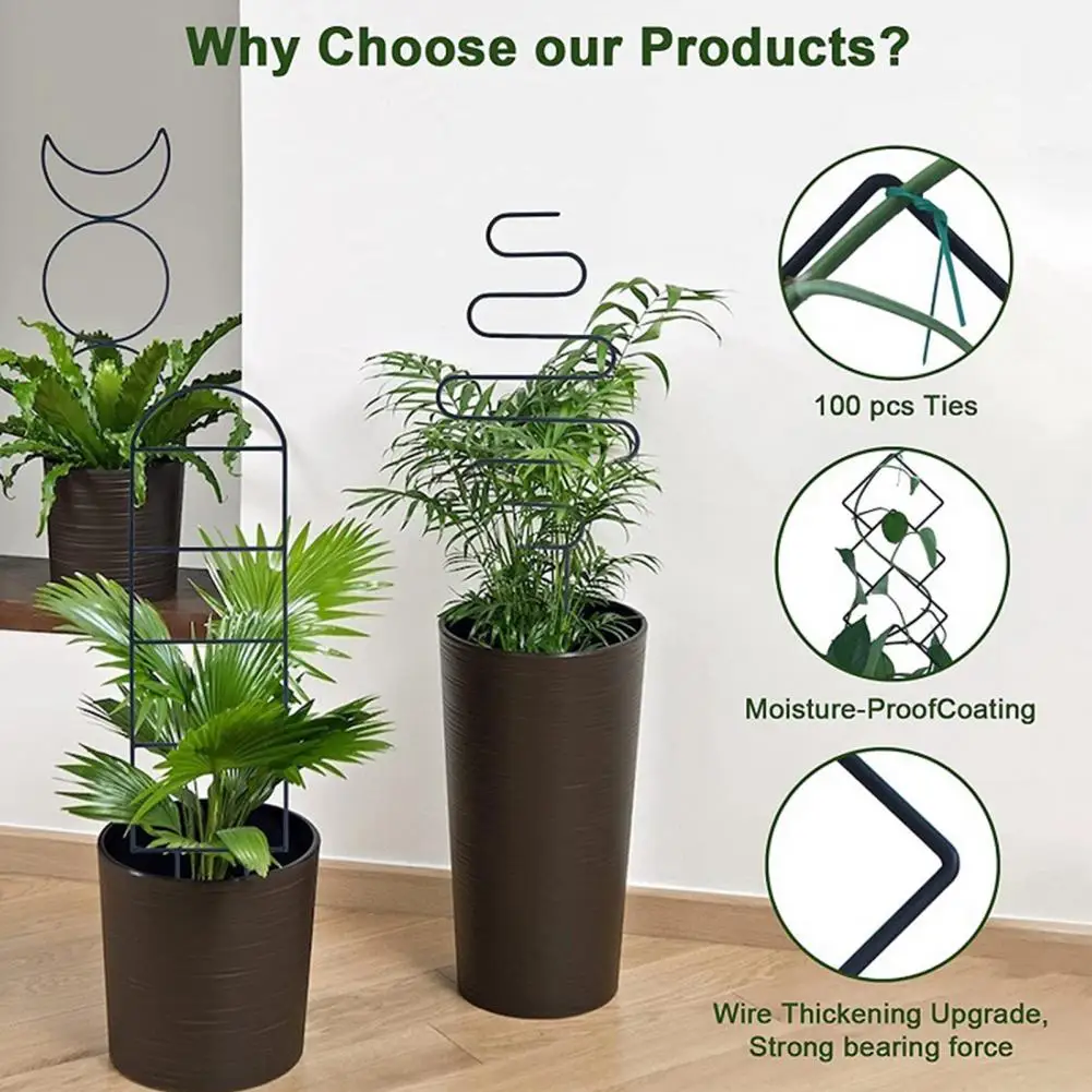 

Practical Plant Stakes Ivy Support Weather-resistant Yard Orchid Plant Stakes Anti-slip Plant Support Pole Gardening Stuffs