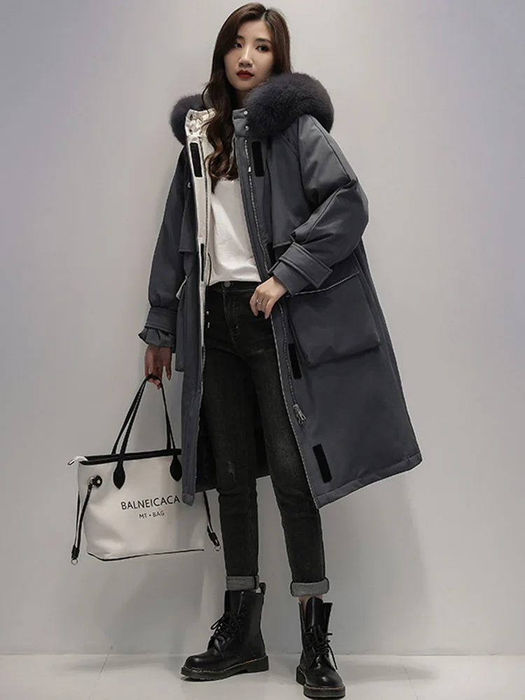 Женский пуховик зимние куртки на 90% белом утином пуху женские парки с воротником