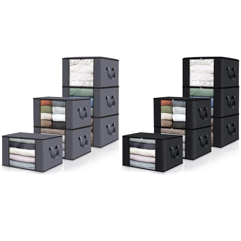

6 упаковок для хранения одежды, складные сумки для хранения одеял, контейнеры для хранения для организации спальни, шкафа