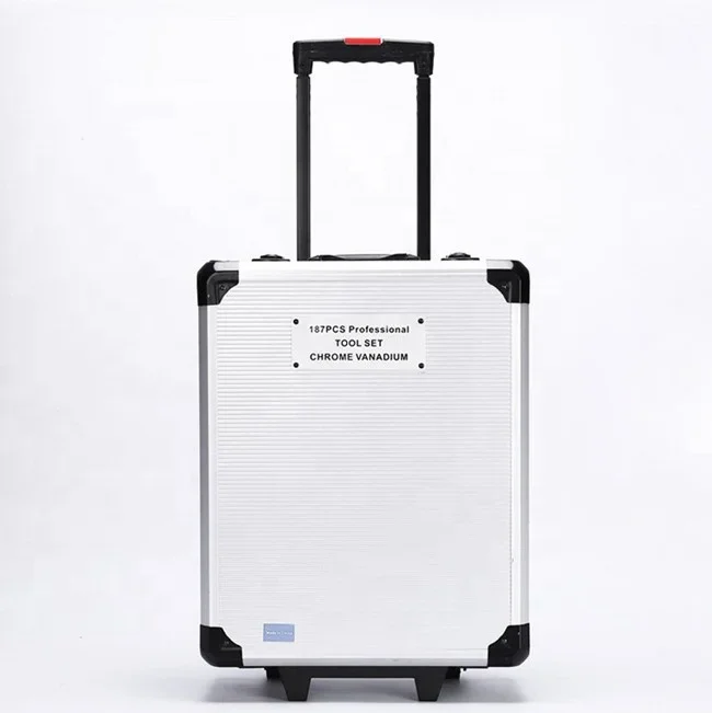 Luxano 18-częściowy zestaw narzędzi do wózków aluminiowych Deluxe kombinowany ręcznych naprawy samochodów