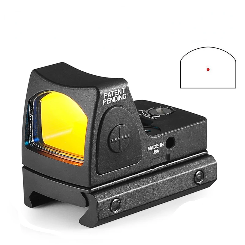 

Коллиматорный прицел Mini RMR с красной точкой, прицел для прицельной винтовки, подходит для рельсов 20 мм для страйкбольной/охотничьей винтовки