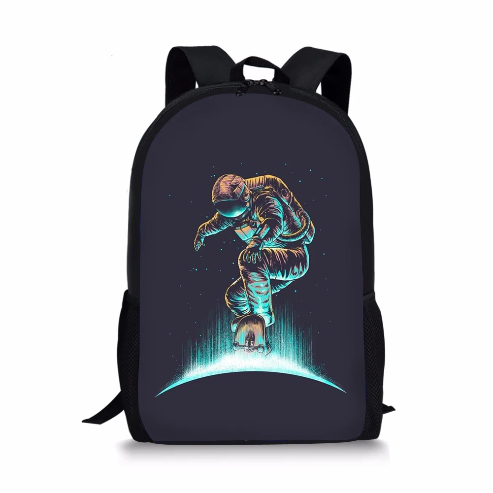Astronuat Pattern Print School Bags Daily Travel Climbing Durable Backpack Trendy Birthday Gift for Kids Fashion Knapsack