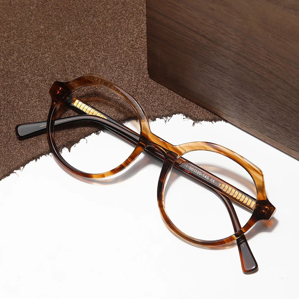 Круглые винтажные ацетатные оправы для очков мужчин и женщин ретро очки с полным