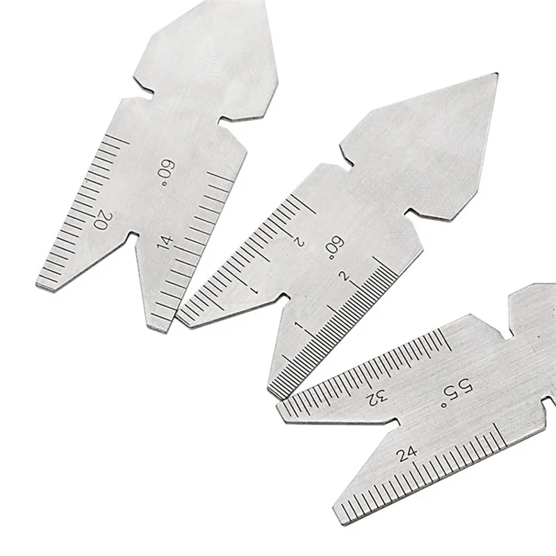 

3pcs thread gauge center gauge measure 55 ° 60 °angle degrees template Inch Metric screw pitch tool measure test detecting tool
