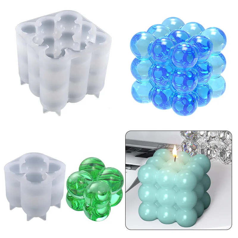 

Square Magic Cube Candle Silicone Mold 3D Aromatherapy Plaster Candle Handmade Art Candle Plaster Making Reusable Silicone Mould