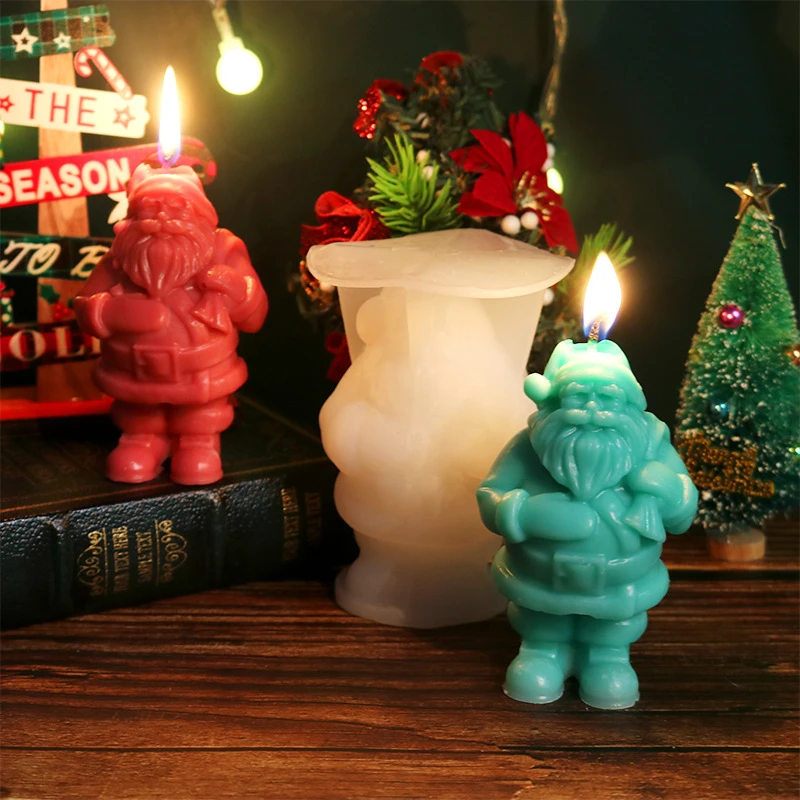 

Mirosie New Santa Claus Candle Silicone Mold Christmas Aromatherapy Plaster Epoxy Resin Molds Candle Making Supplies