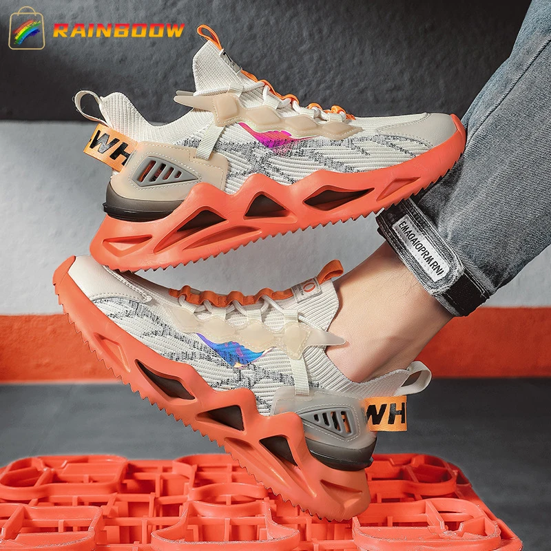 

Мужские спортивные туфли, уличная дышащая Повседневная Удобная обувь для бега, амортизирующие мягкие кроссовки