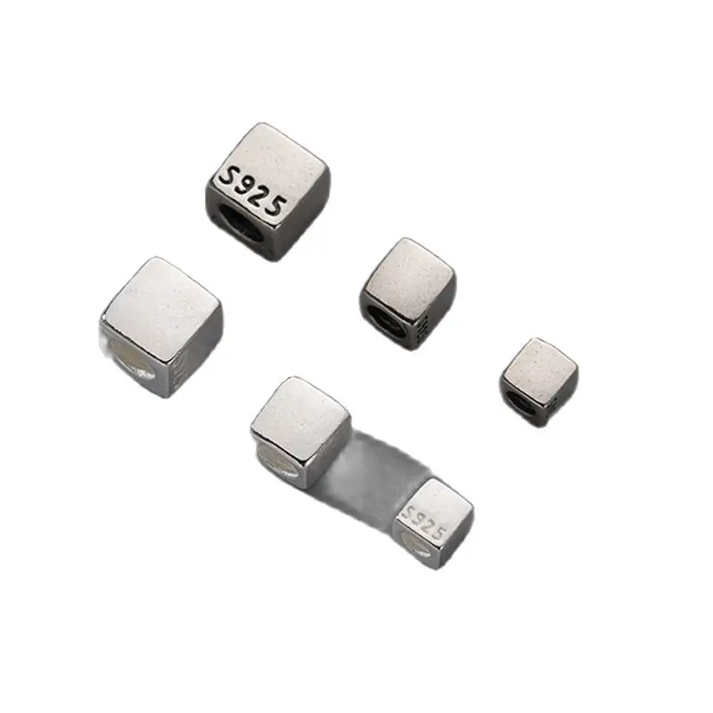 2 шт./партия бусины из серебра 925 пробы 4/5/6 мм