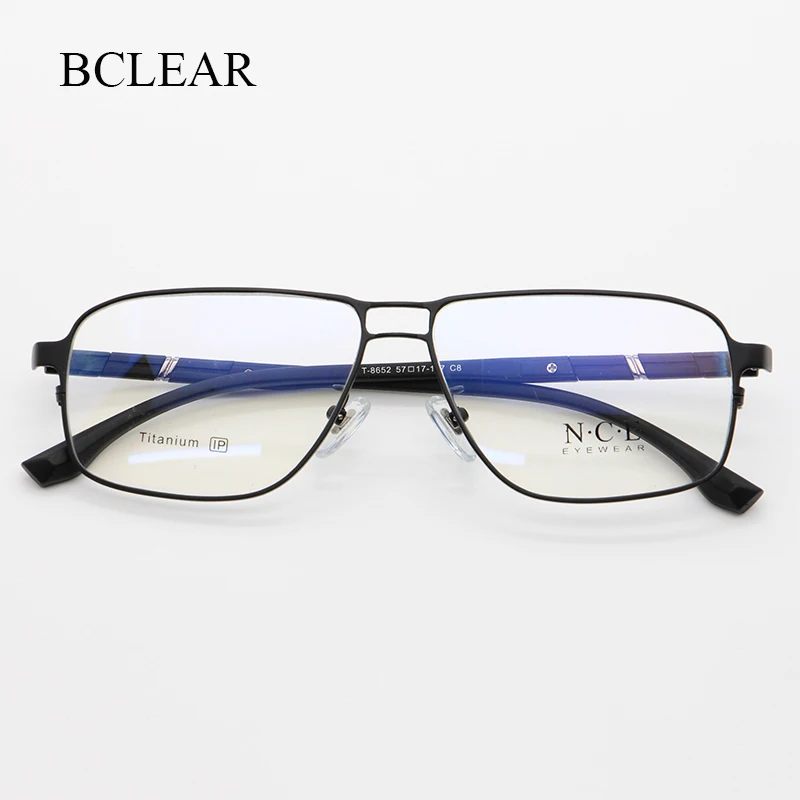 

Men Classic Square Glasses Titanium Optical Frame Luxury Double Bridge Prescription Glasses Frames Women Eyewear Elasticity Legs