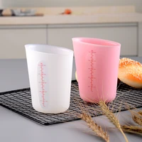double scale silicone measuring cup milk tea shop supplies baking tools soft milk cup liquid measuring cup kitchen tools cups