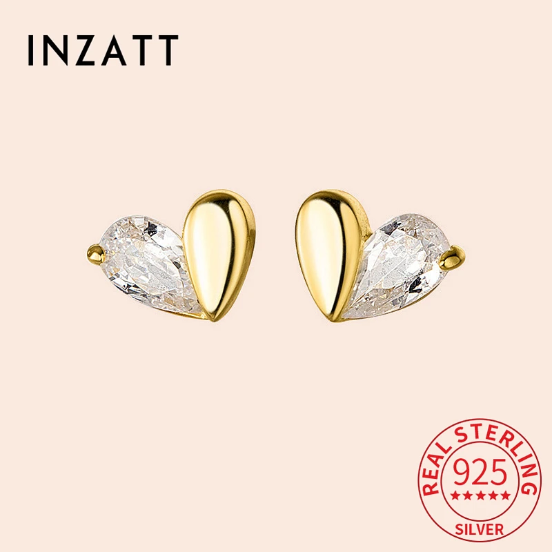 

Женские серьги-гвоздики из серебра 925 пробы, с цирконом