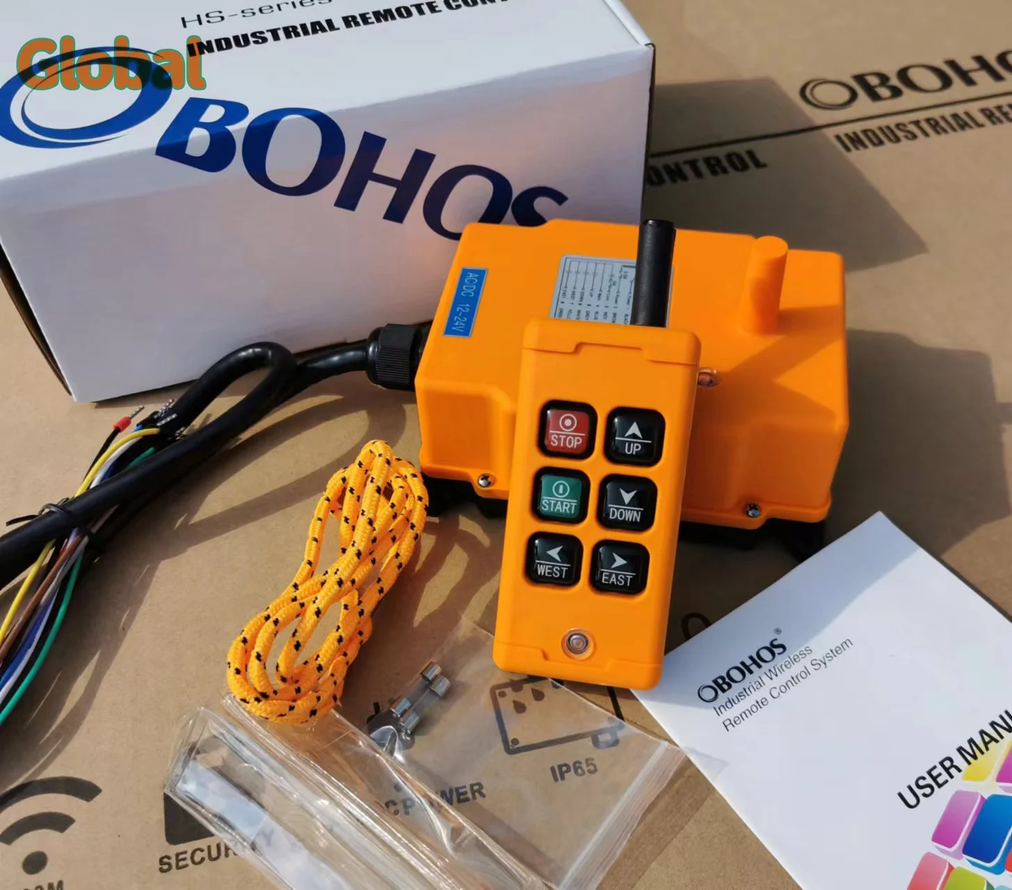 Пульт дистанционного управления для радиоуправляемого крана OBOHOS HS-6 4 кнопки