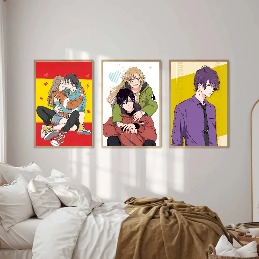 Аниме My Love Story Yamada Lv999 Винтажные Наклейки С Плакатами В Стиле Ретро Декор Для