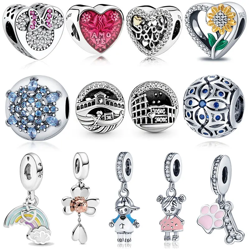 

Браслет Pandora женский из серебра 100% пробы, с сердечком