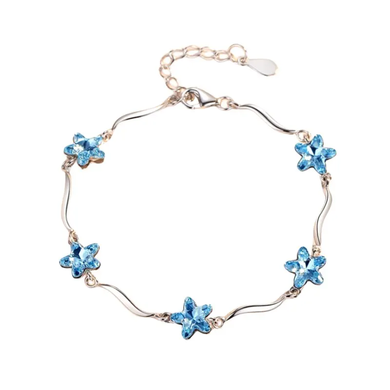 Женский браслет из стерлингового серебра 925 пробы с кубическим цирконием