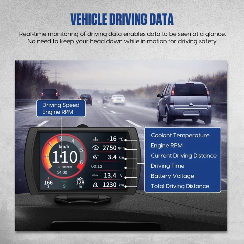 Мультифункциональный Автомобильный прибор для измерения наклона M90 скорости