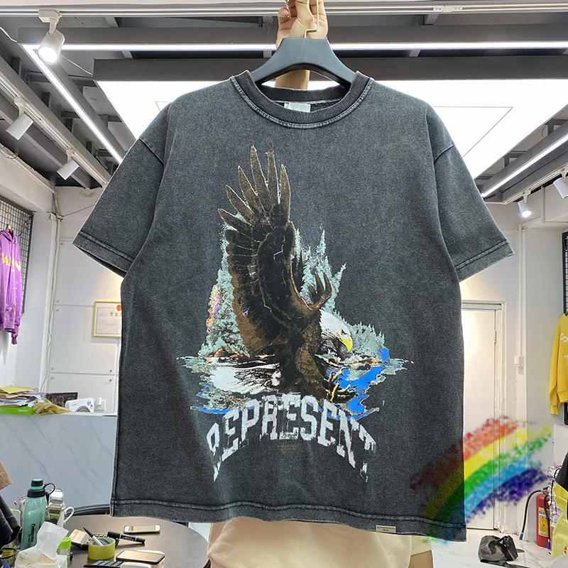 

Винтажная футболка с рисунком Орла для мужчин и женщин, футболка лучшего качества, футболка с рисунком охотника орла, топы большого размера
