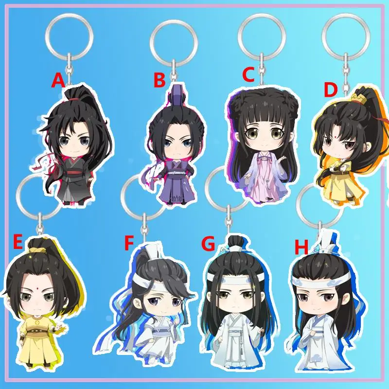 

Anime Keychain Mo Dao Zu Shi Jinling Jiangcheng Acrylic Keyring strap Figure hanging accessories 6cm