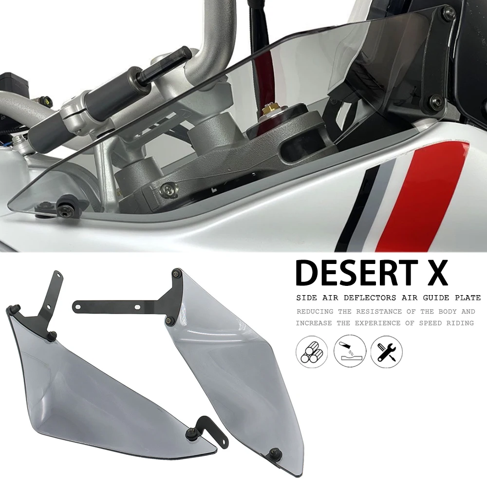 Desert X Accessories Wind Deflecto Air Deflectors Air Guide Plate For Ducati  DesertX 2022 2023 Motorcycle Side Windshield Panel