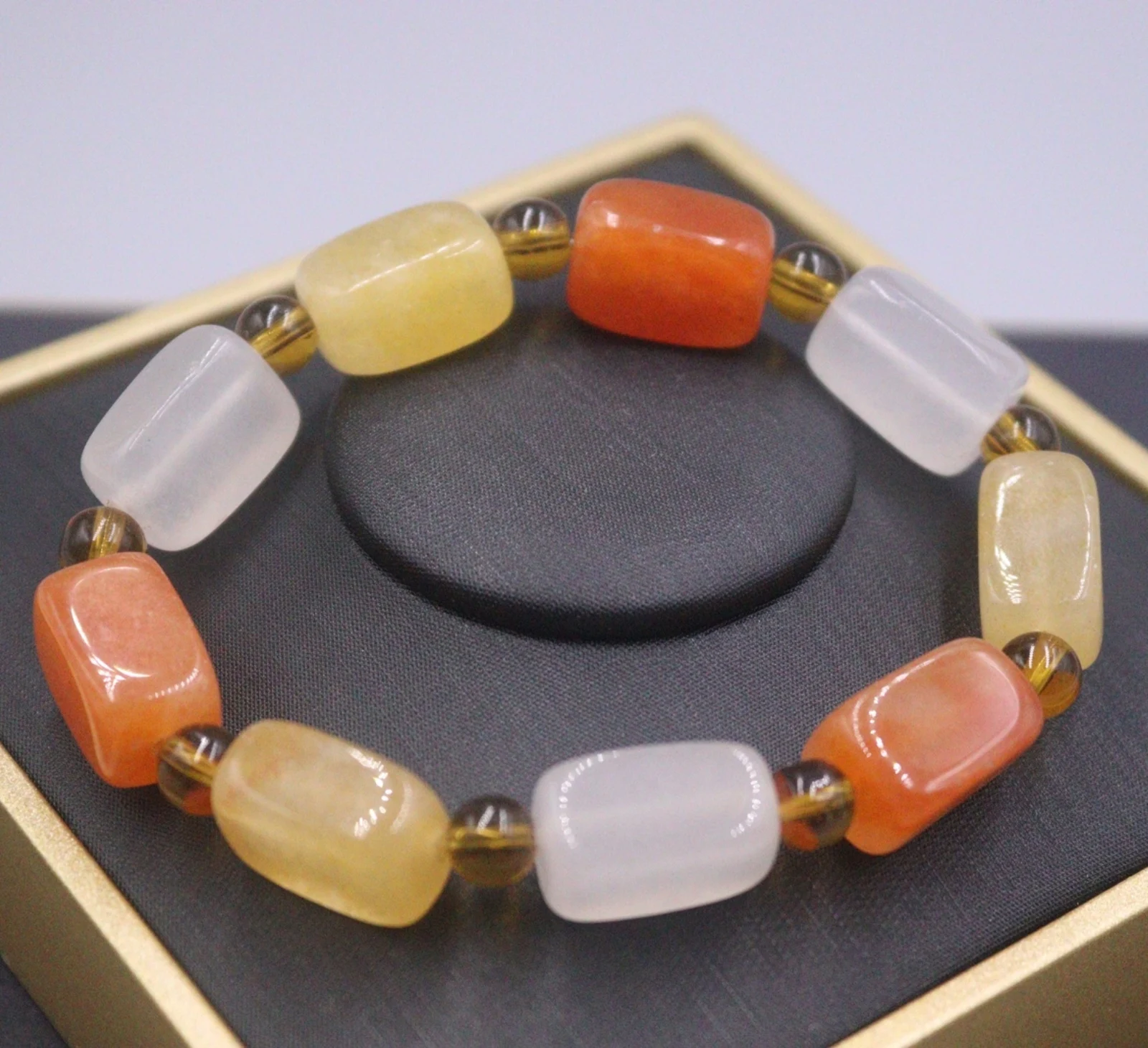 Натуральный красочный нефритовый счастливый женский браслет 10 мм широкий