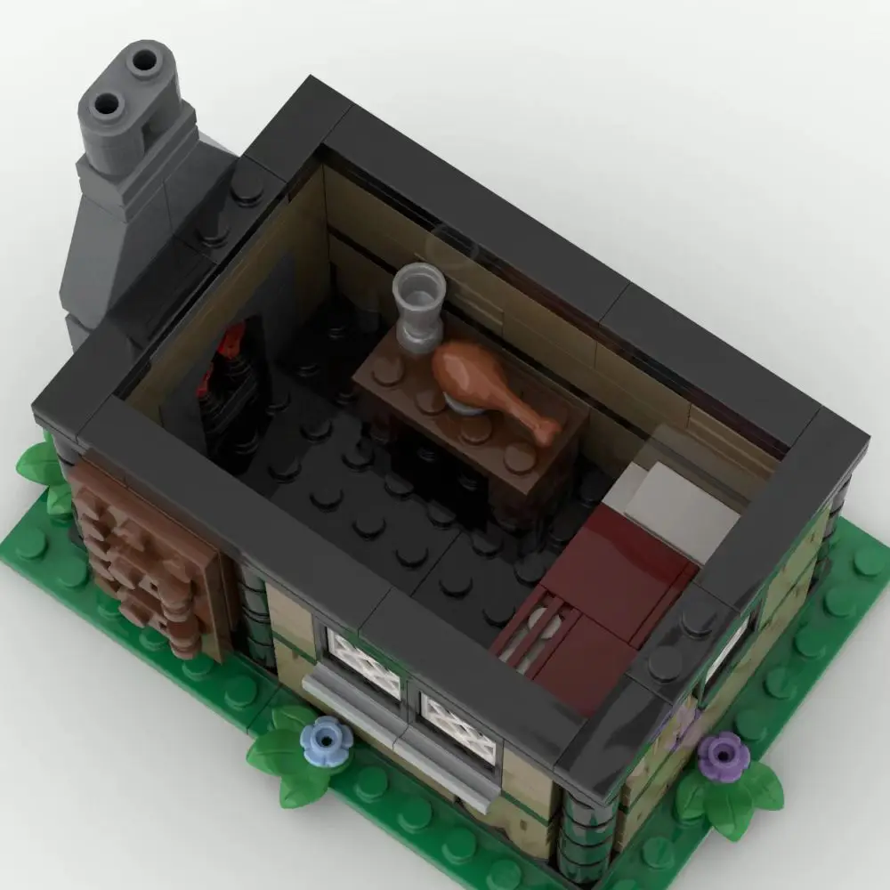 Новый кирпич удобный средневековый дом строительные блоки игрушка подарок на