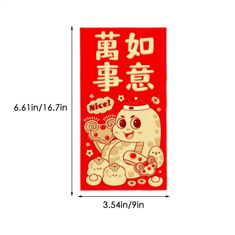 Конверты для денег Lucky Money 6X Hong Bao Красные конверты Легкие Китайские красные
