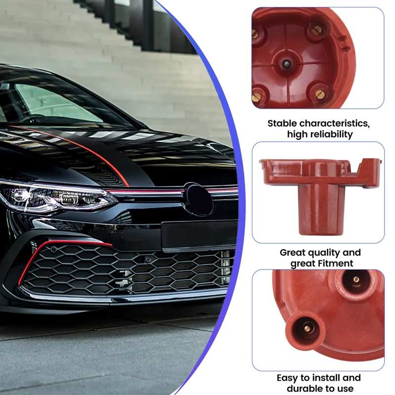 Крышка автомобильного распределителя с ротором + головкой зажигания 030905207 030905225 C