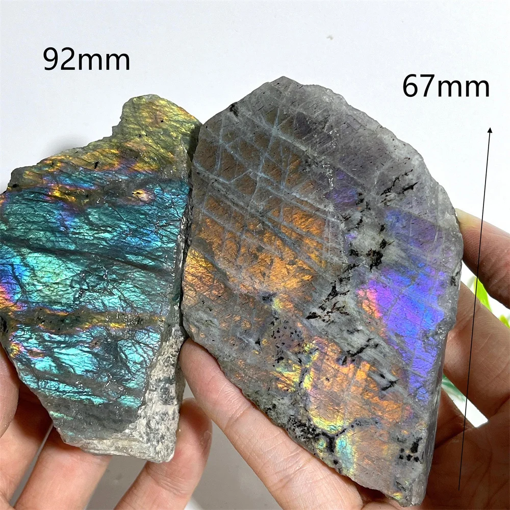 Кристальный натуральный лабрадорит образец драгоценный камень фиолетовый