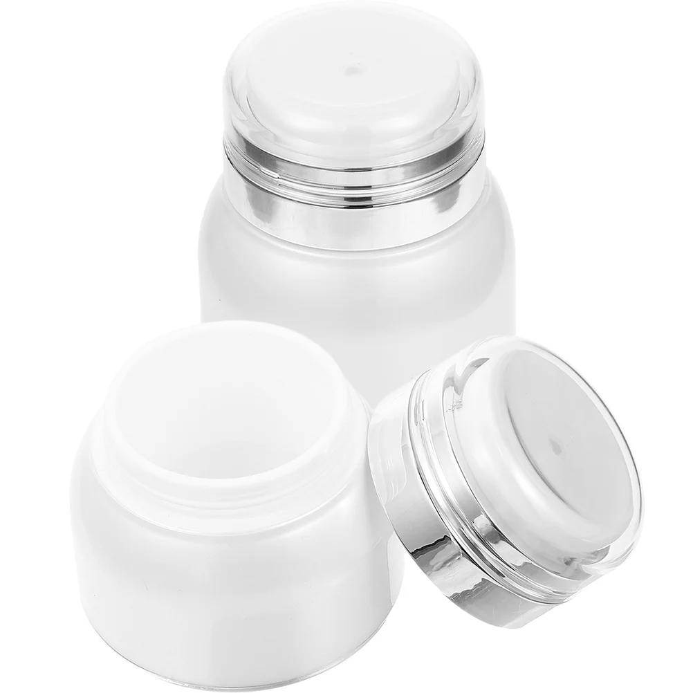 

2 Pcs Vacuum Cream Jar Toiletry Bottles Travel Lotion Women Size Containers Toiletries Leak Proof Lids