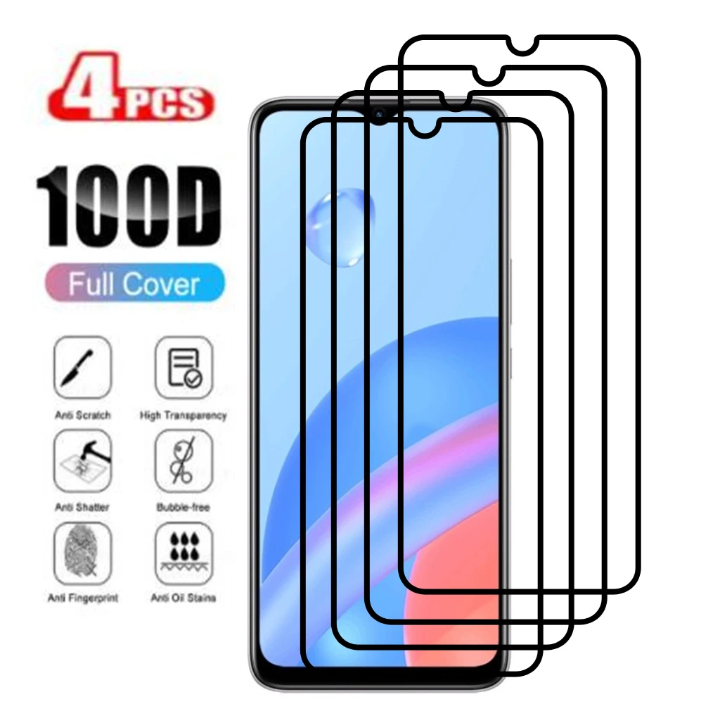 

Защитное стекло для Honor Play 5T Pro Youth X20 X30 X30i 10X 20 20e 30 30S 30i 7A 8S Prime Lite, пленка для экрана с полной защитой, 4 шт.