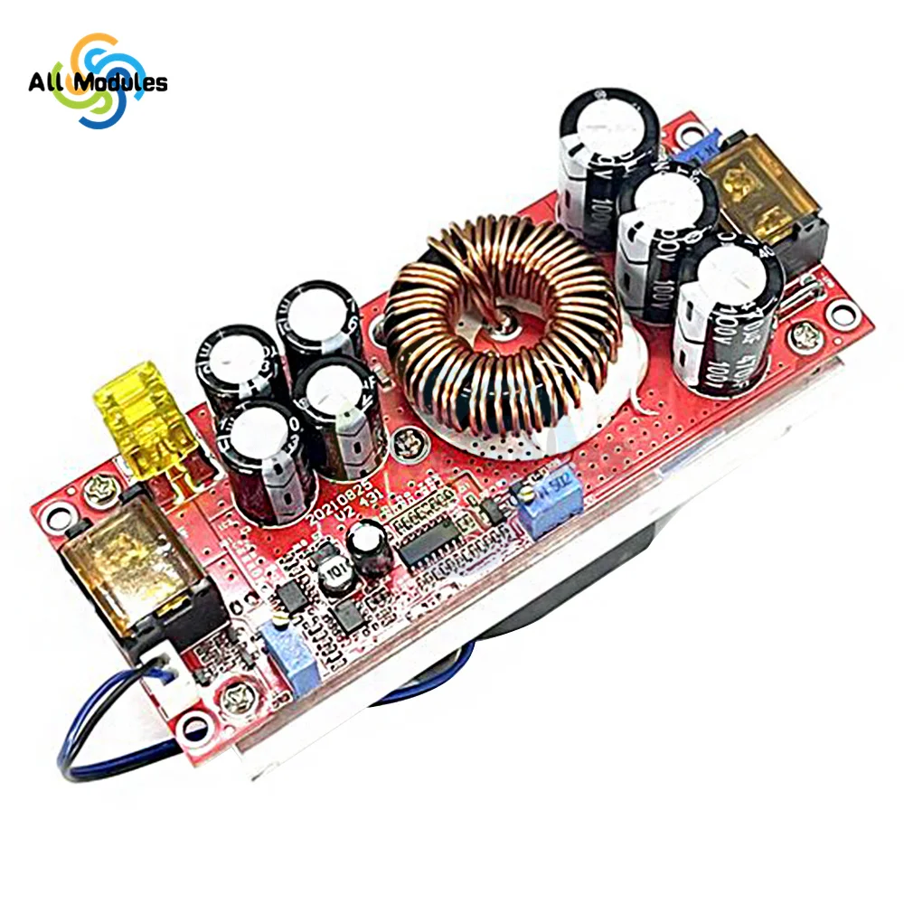 

DC-DC Boost Converter 1200W 20A Step Up Power Supply Module 10-60V to 12-83V Adjustable Voltage for Battery Charging