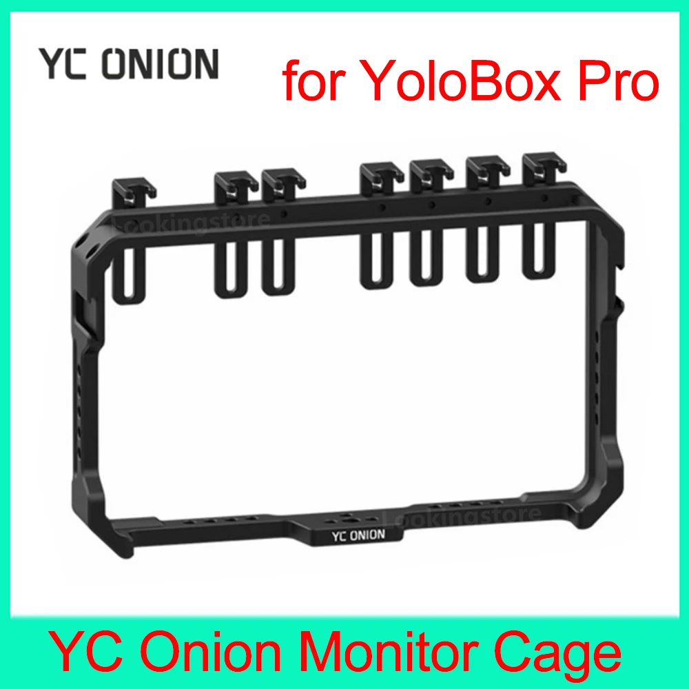 Клетка YC для монитора лука для YoloBox Pro с регулируемым зажимом для шнура и широким расширяющимся портом, клетка для монитора для прямого эфира
