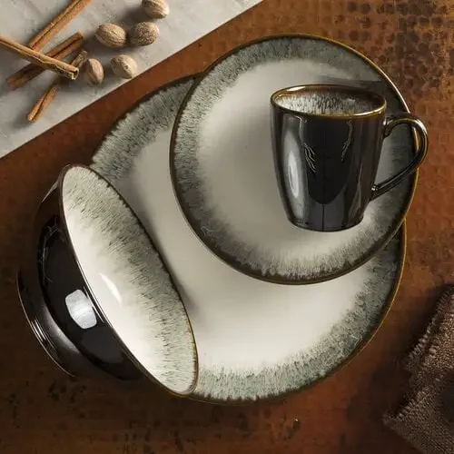 

Novelle Moss 16 Piece Dinnerware Set Health and Safety Tableware