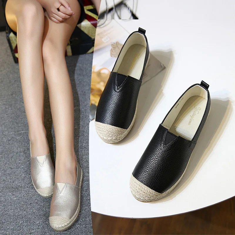 Flats Women Shoes Fisherman Sneakers Ladies Casual Loafers Woman Low-cut Slip-on Plus Size Rome Retro Style High Quality New