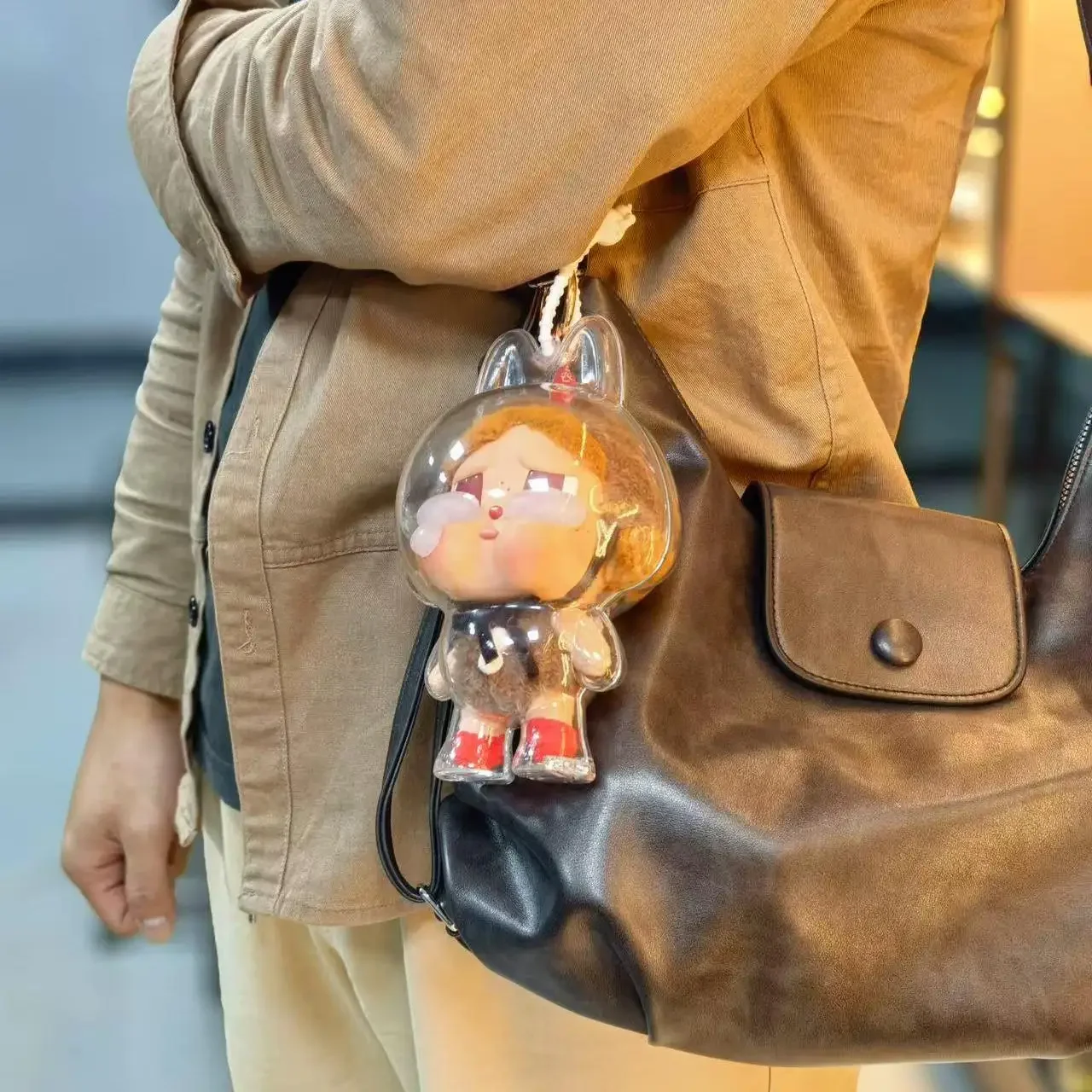 Прозрачный защитный чехол для серии POPMART CRYBABY виниловый плюшевый лица