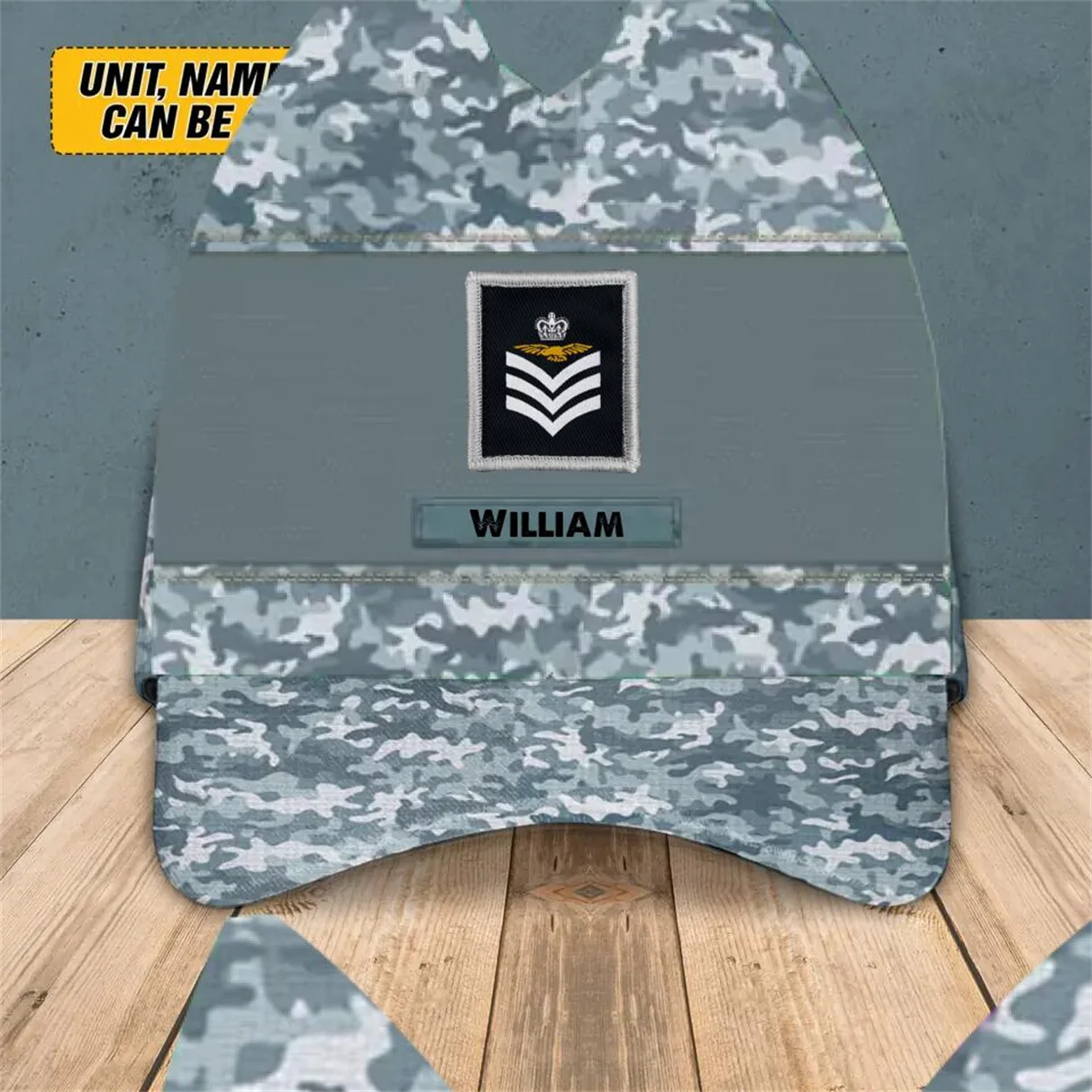 

British Custom Rank Name 3D Print Baseball Cap Military Camouflage Soilder Navy Flag Men's Outdoor Boonie Hat Fisherman