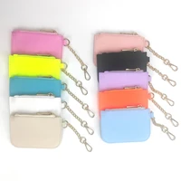 fashion and cute solid color nylon waterproof plug in accessories bag easy to carry coin purse card case