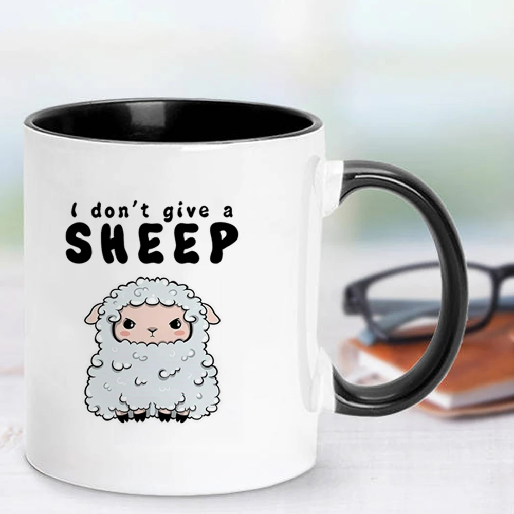 

Cute Sheep Mug Coffee Milk Ceramic Cup Creative DIY Gifts Home Decor Mugs 350ml Milk Cup Mugs