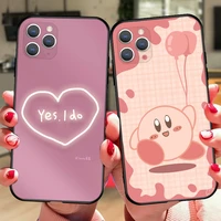 cute pink cartoon phone case for iphone 13 pro max 12 11 pro max mini xr xs 8 7 6 plus se 5 anti fall silicone case