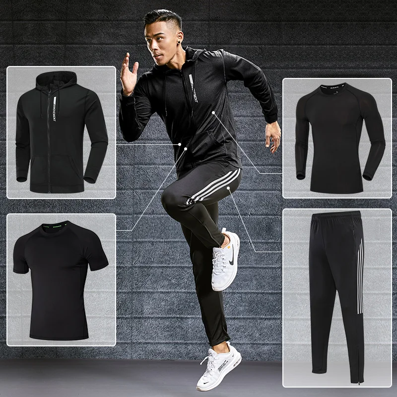 Sports Tracksuit Camping Cycling Jackets Outdoor Clothes Men's Training Sportswear Set Compression Sport Suit Tight Sports Wear
