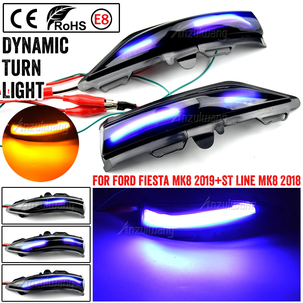 

Dynamic Blinker LED Side Wing Flowing Turn Signal Light Side Lamp Arrow For Ford Fiesta ST Line MK8 2018 2019 PUMA 2020