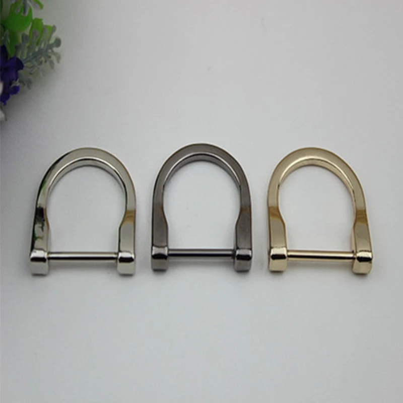 

Q1QA 2.5cm Metal D ring buckle Detachable Openable Removable Handbag Purse Strap DIY