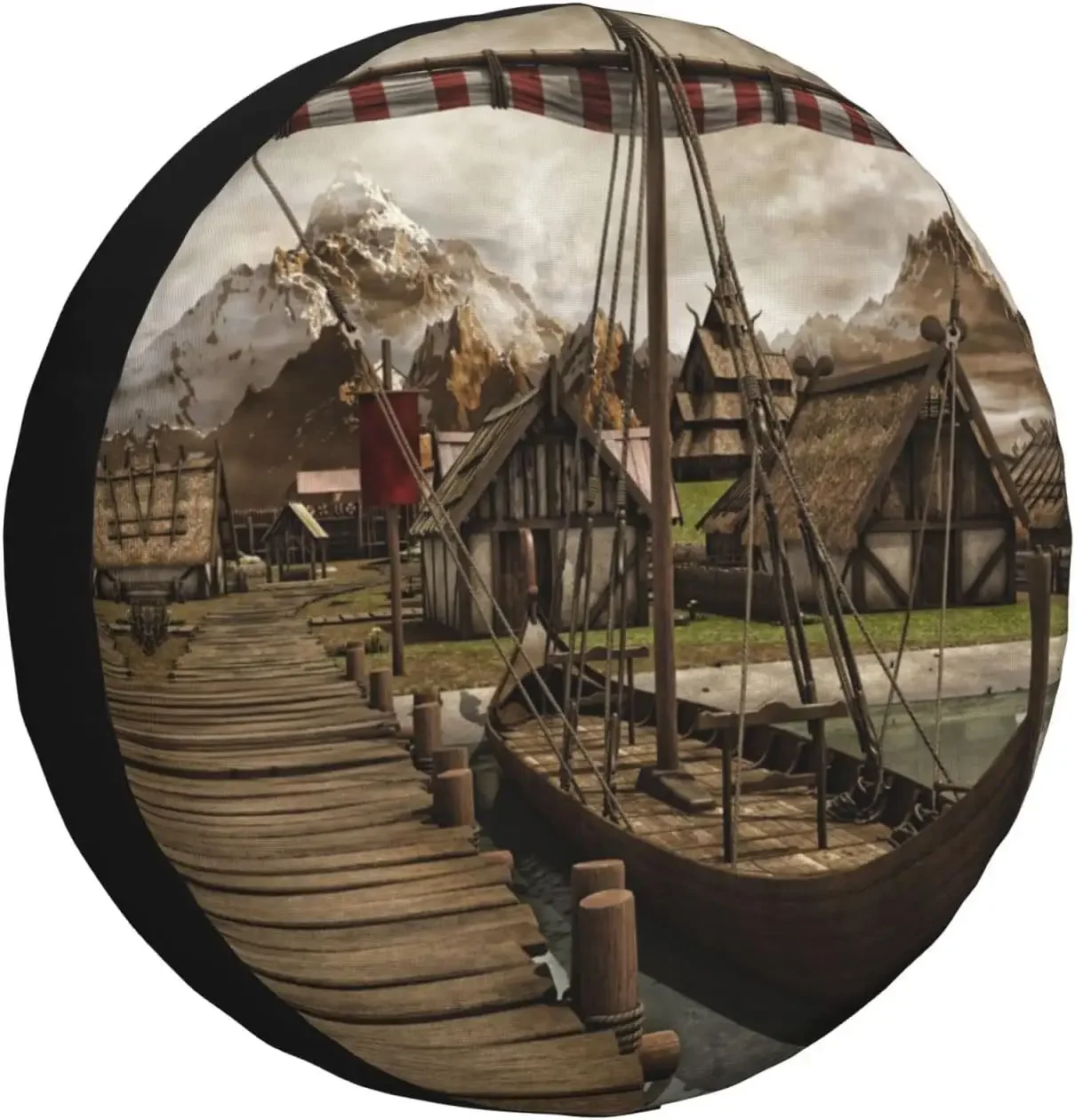 Старый лодка викингов автомобильный чехол для запасного колеса защита колес