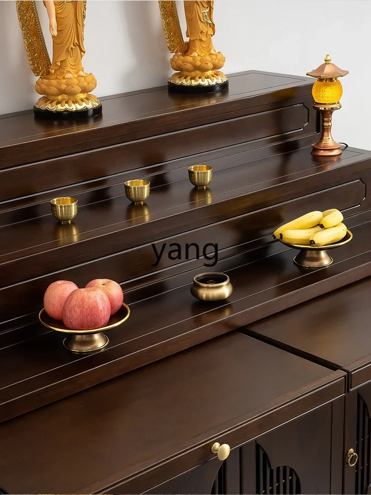 Домашний китайский Бодхисаттва Гуань Гонг Xianjia из цельного дерева с шкафом