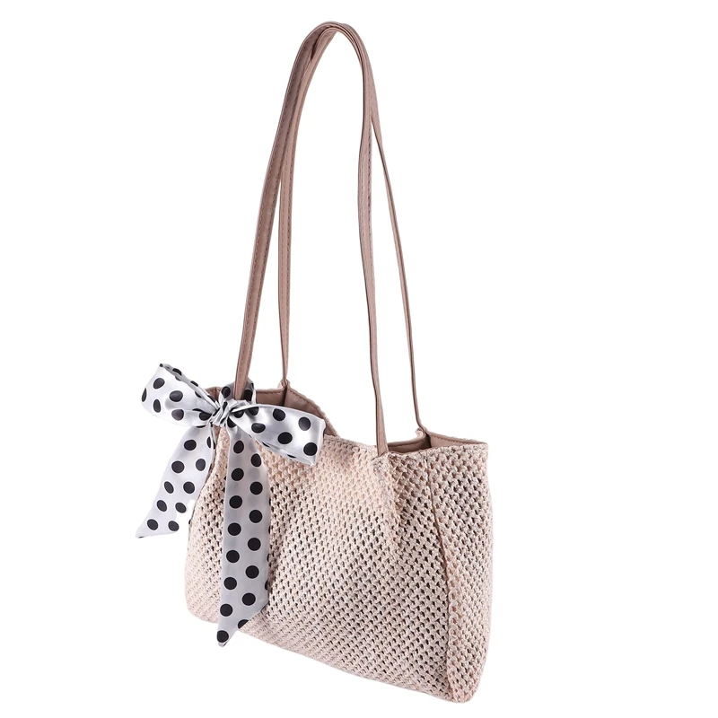 

Straw Handbag Handmade Woven Basket Bucket Beach Bag Women Sling Bag Tote Bag Travel Shoulder