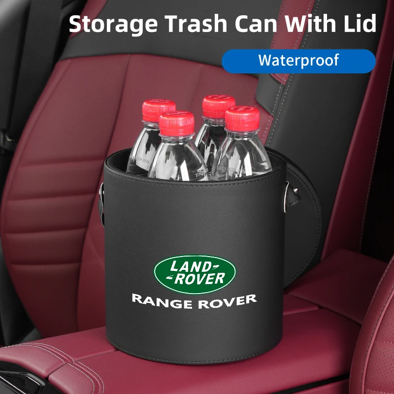 Автомобильная кожаная корзина для мусора с крышкой портативный органайзер